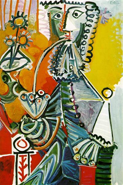 Picasso Musketeer With Pipe Mousquetaire A La Pipe Et Fleurs